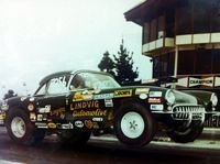 A drag car at the track